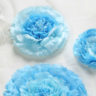 Elevate Your Event Decor with Aqua/Blue Carnation 3D Paper Flowers Elevate Your Event Decor with Aqua/Blue Carnation 3D Paper Flowers