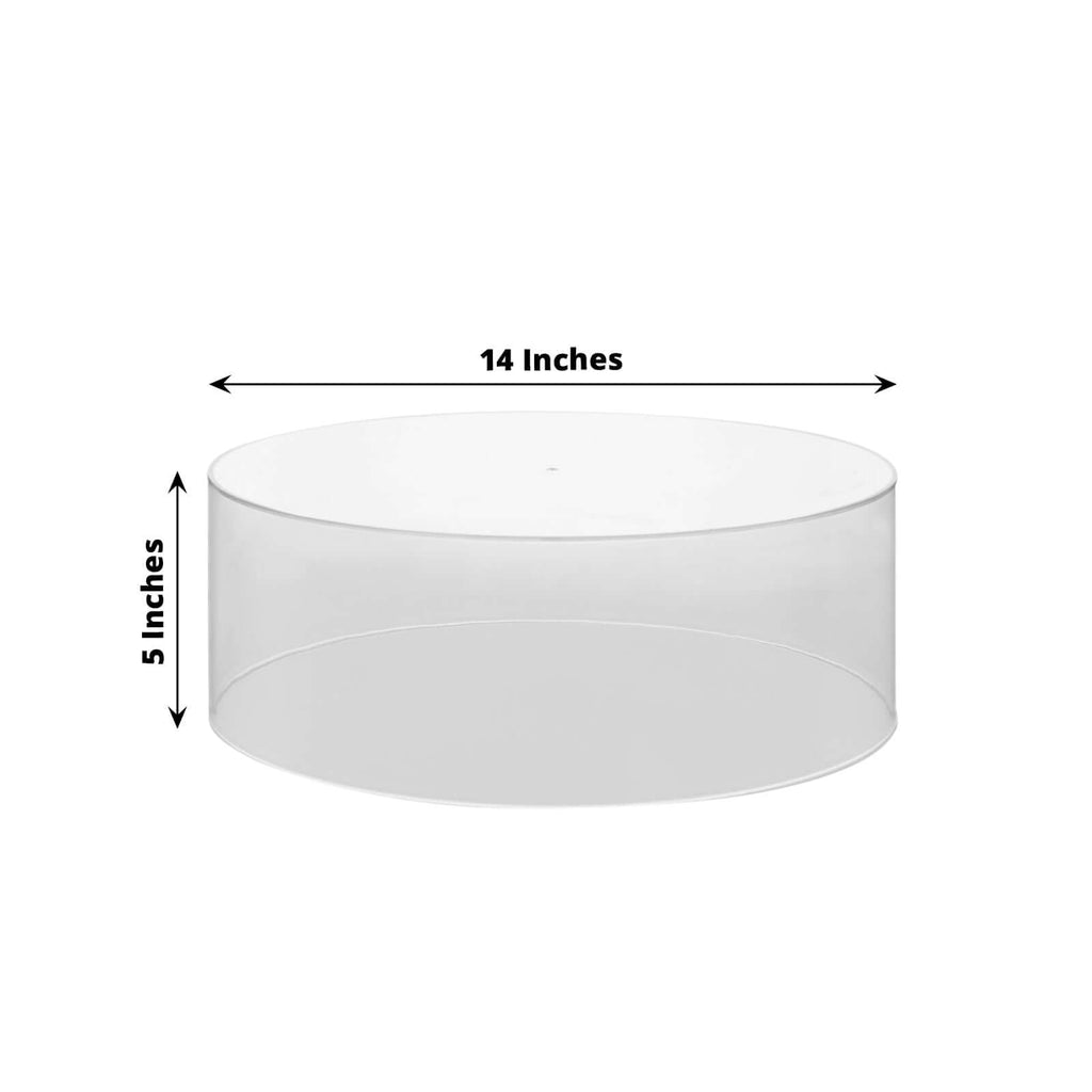 14" Clear Acrylic Fillable Cake Stand