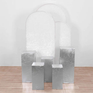 Enhance Your Events with Silver Rectangular Plinth Stand Covers Enhance Your Events with Silver Rectangular Plinth Stand Covers