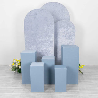 Create a Sophisticated Atmosphere with Dusty Blue Rectangular Prop Covers