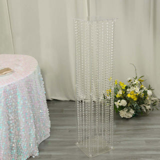 Stunning 48" Heavy Duty Acrylic Flower Pedestal Stand for Wedding Floor Centerpieces Stunning 48" Heavy Duty Acrylic Flower Pedestal Stand for Wedding Floor Centerpieces