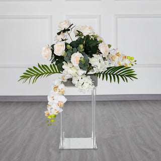 Elegant and Versatile: 16" Clear Acrylic Wedding Table Centerpiece Vase Elegant and Versatile: 16" Clear Acrylic Wedding Table Centerpiece Vase