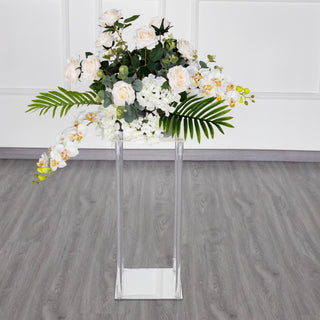 Elegant and Versatile: 24" Clear Acrylic Wedding Table Centerpiece Vase Elegant and Versatile: 24" Clear Acrylic Wedding Table Centerpiece Vase