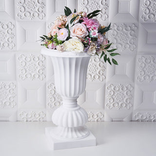 Elegant White Urn Planter for Stunning Floral Displays Elegant White Urn Planter for Stunning Floral Displays