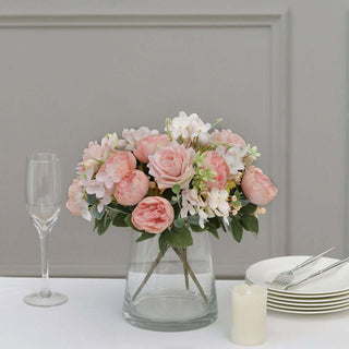 Durable and Lifelike Blush Assorted Silk Floral Arrangements Durable and Lifelike Blush Assorted Silk Floral Arrangements