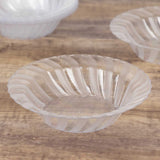 10 Pack Clear Flared Disposable Small Fruit Bowls, 5oz Hard Plastic Ice Cream Yogurt Bowls