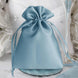 12 Pack 6x9inch Dusty Blue Satin Wedding Party Favor Bags, Drawstring Pouch Gift Bags#whtbkgd