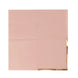 50 Pack Dusty Rose Disposable Cocktail Napkins with Gold Foil Edge#whtbkgd
