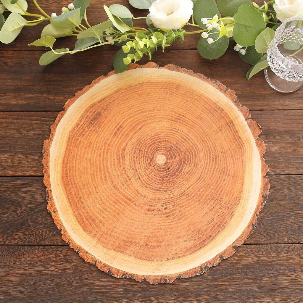 6 Pack Farmhouse Natural Wood Slice Print Disposable Dining Table Mats 6-pack-farmhouse-natural-wood-slice-print-disposable-dining-table-mats