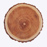 6 Pack Farmhouse Natural Wood Slice Print Disposable Dining Table Mats 13inch Round#whtbkgd