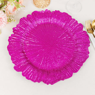 Elevate Your Table Setting with Fuchsia Acrylic Charger Plates