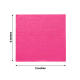 50 Pack Fuchsia Soft 2-Ply Disposable Cocktail Napkins, Paper Beverage Napkins 18 GSM