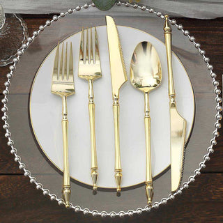 Add Elegance to Your Table with Gold European Style Plastic Silverware Set
