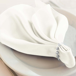 Elevate Your Dining Experience with Ivory Premium Scuba Cloth Napkins Elevate Your Dining Experience with Ivory Premium Scuba Cloth Napkins