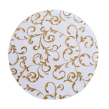 10 Pack Metallic Gold Sheer Organza Dining Table Mats with Embossed Foil Flower Design#whtbkgd