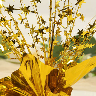 <span>Versatile Metallic Gold Star Foil Spray Centerpiece Décor: Perfect for Any Celebration</span> <span>Versatile Metallic Gold Star Foil Spray Centerpiece Décor: Perfect for Any Celebration</span>