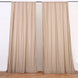 2 Pack Nude Inherently Flame Resistant Scuba Polyester Curtain Panel Backdrops