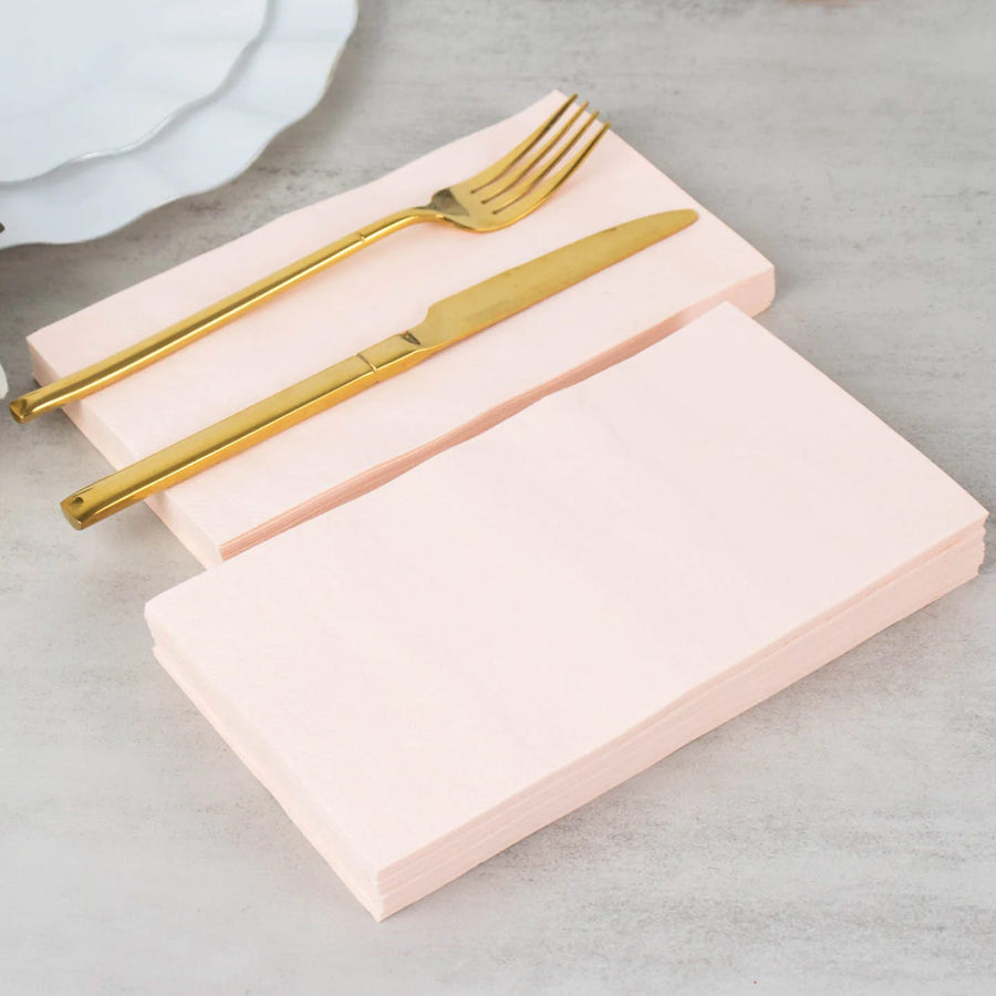 50 Pack | 2 Ply Soft Blush Wedding Reception Dinner Paper Napkins