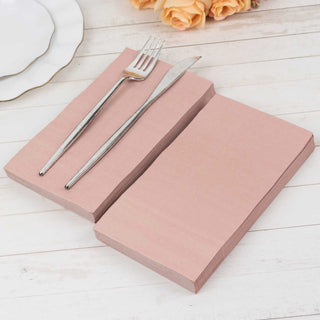 Soft and Convenient Dusty Rose Disposable Party Napkins