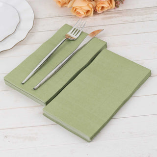 Elevate Your Event with Soft Sage Green Disposable Party Napkins