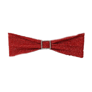 Unleash Your Creativity with Red Metallic Shimmer Tinsel Spandex Chair Sashes Unleash Your Creativity with Red Metallic Shimmer Tinsel Spandex Chair Sashes