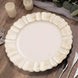 6 Pack | 13inch Round Beige Acrylic Plastic Dinner Plate Chargers With Gold Brushed