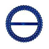 Royal Blue Diamond Circle Napkin Ring Pin Brooch, Rhinestone Chair Sash Bow Buckle#whtbkgd
