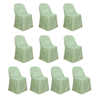 Unmatched Versatility for Various Occasions - Sage Green Polyester Chair Covers Unmatched Versatility for Various Occasions - Sage Green Polyester Chair Covers