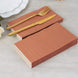 50 Pack Terracotta (Rust) 2 Ply Paper Dinner Napkins with Gold Embossed Leaf, Soft Disposable Wedding Party Napkins - 18 GSM