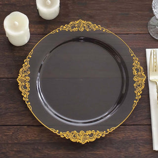 Elegant and Stylish Transparent Black Disposable Party Plates Elegant and Stylish Transparent Black Disposable Party Plates