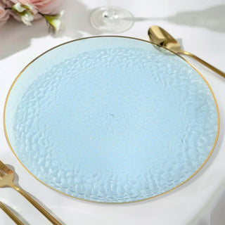 <span>Elegant Transparent Dusty Blue Plastic Charger Plates</span> <span>Elegant Transparent Dusty Blue Plastic Charger Plates</span>
