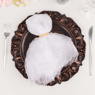 Elevate Your Dining Experience with White Sheer Crinkled Organza Dinner Napkins Elevate Your Dining Experience with White Sheer Crinkled Organza Dinner Napkins
