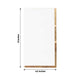 50 Pack White Soft 2 Ply Disposable Party Napkins with Gold Foil Edge