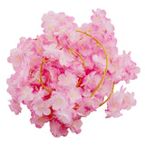 Pink Artificial Cherry Blossom Garland LED String Lights, 20 LEDs Battery Operated#whtbkgd