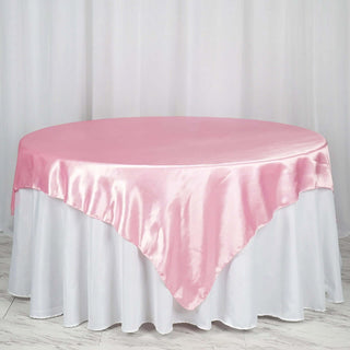 Elevate Your Table Decor with the Pink Satin Tablecloth Elevate Your Table Decor with the Pink Satin Tablecloth
