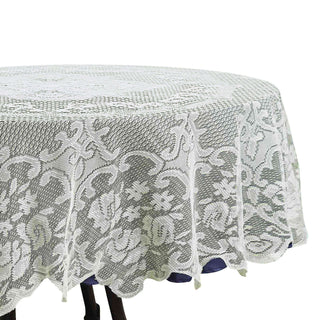 Elegant Ivory Lace Tablecloth for a Timeless Look Elegant Ivory Lace Tablecloth for a Timeless Look