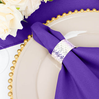 Durable and Reusable - Purple Seamless Cloth Dinner Napkins
