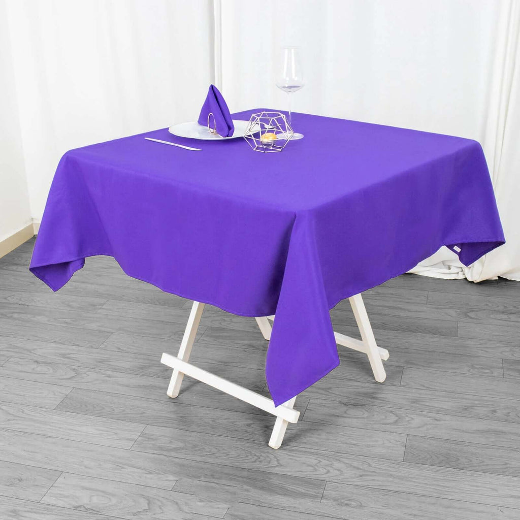 54x54 In Purple Seamless Polyester Square Tablecloth