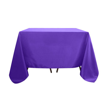 90"x90" Purple Seamless Square Polyester Tablecloth