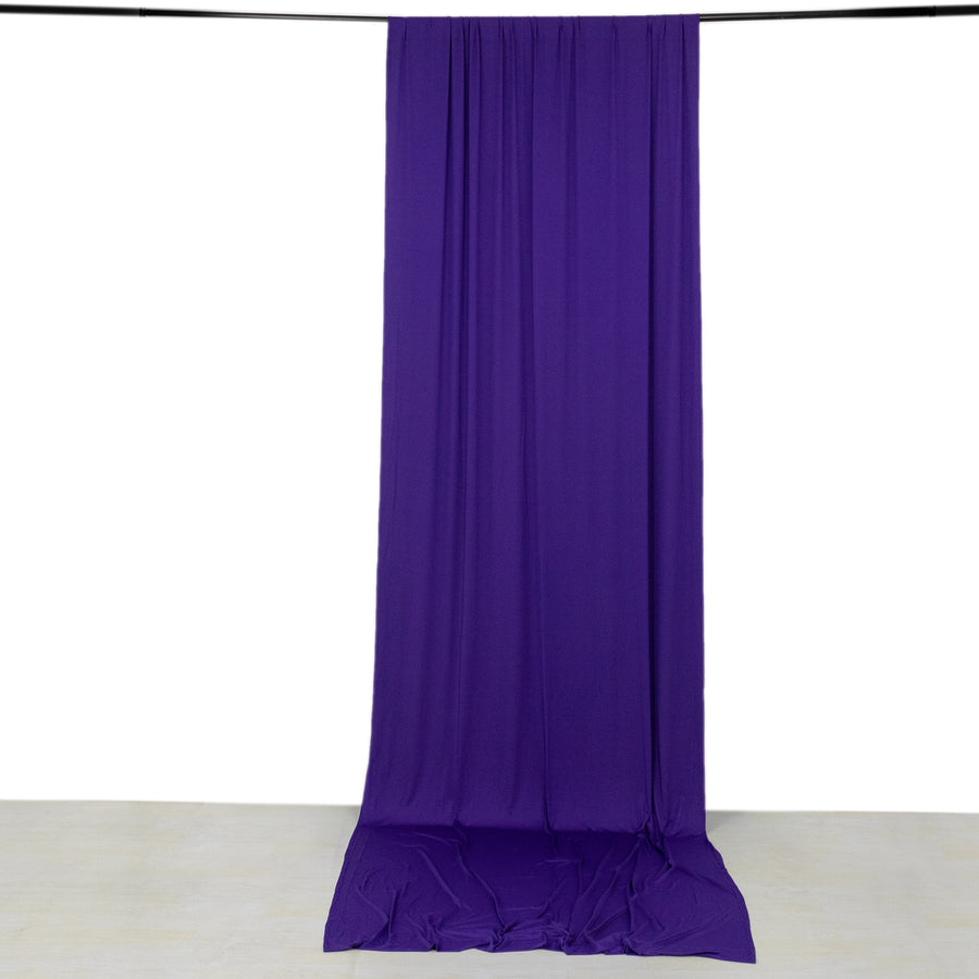 Purple 4-Way Stretch Spandex Photography Backdrop Curtain with Rod Pockets, Drapery