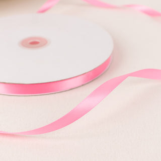 Unleash Your Creativity with Pink Single Face Decorative Satin Ribbon