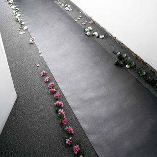 Create a Glamorous Atmosphere with the Black Sparkle Glitter Wedding Aisle Runner