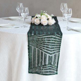 Add a Pop of Color with the Hunter Emerald Green Diamond Glitz Sequin Table Runner Add a Pop of Color with the Hunter Emerald Green Diamond Glitz Sequin Table Runner