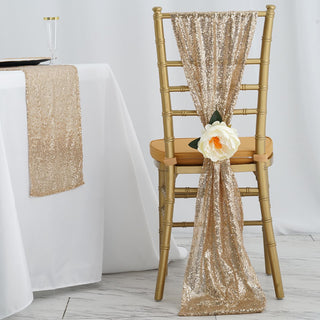 Premium Sequin Chair Sashes Premium Sequin Chair Sashes