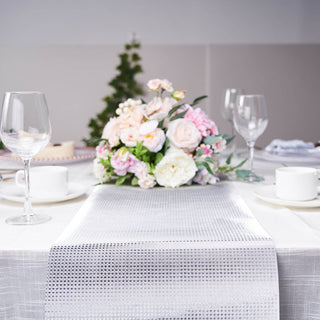 Glam up Your Tables with the Silver Diamond Table Runner