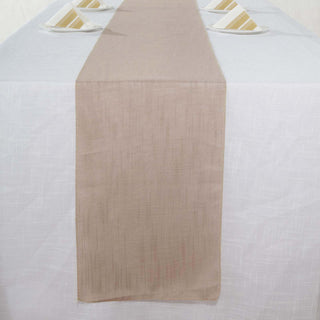 Wrinkle Resistant and Durable: The Perfect Taupe Linen Table Runner Wrinkle Resistant and Durable: The Perfect Taupe Linen Table Runner