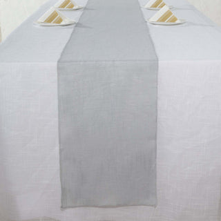 Durable and Stylish: The Silver Linen Table Runner for Every Occasion
