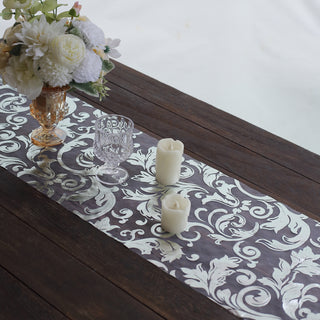 Add a Touch of Glamour with the Silver Organza Table Runner