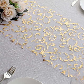 Create Unforgettable Moments with the Metallic Gold Mesh Table Runner Create Unforgettable Moments with the Metallic Gold Mesh Table Runner