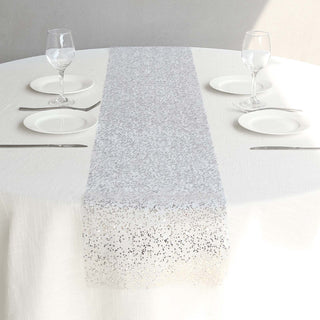 Perfect for Every Event - Silver Glitter Table Runner Perfect for Every Event - Silver Glitter Table Runner